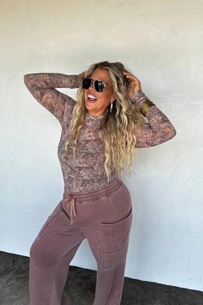 Camo Mesh Top