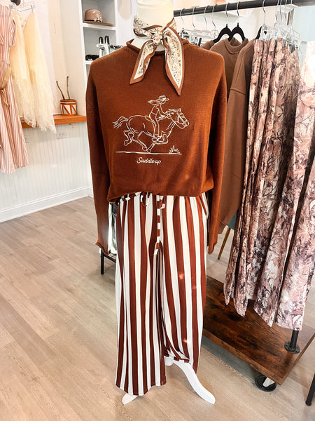 Embroidered Saddle Up Sweater