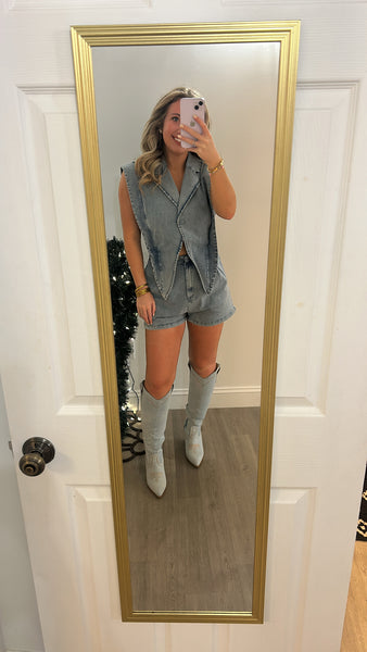 Nashville Nights Denim Romper