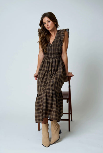 The Oakley Plaid Maxi Dress