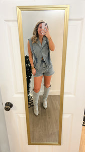 Nashville Nights Denim Romper