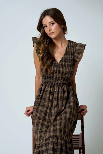 The Oakley Plaid Maxi Dress