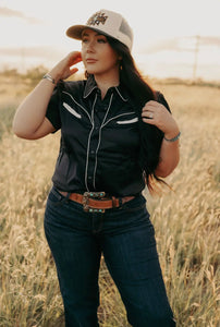 Rodeo Nights Satin Blouse