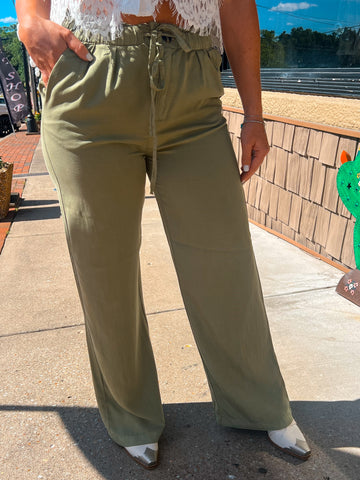 Olive Knit Pants