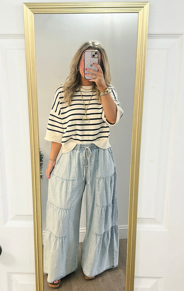 Coastal Breeze Striped Knit Top