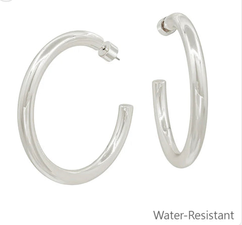 Silver 2” Hoops