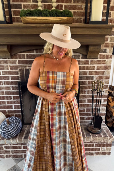 Ashford Plaid Maxi Dress