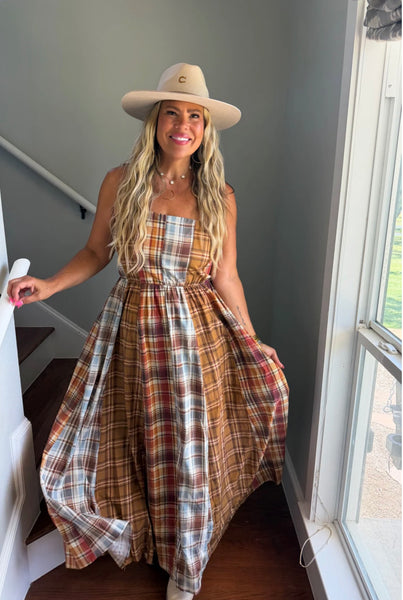 Ashford Plaid Maxi Dress
